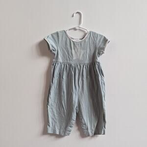Vtg Baby Gap Romper Girls Sz 6-12m Mint Green Star Y2K